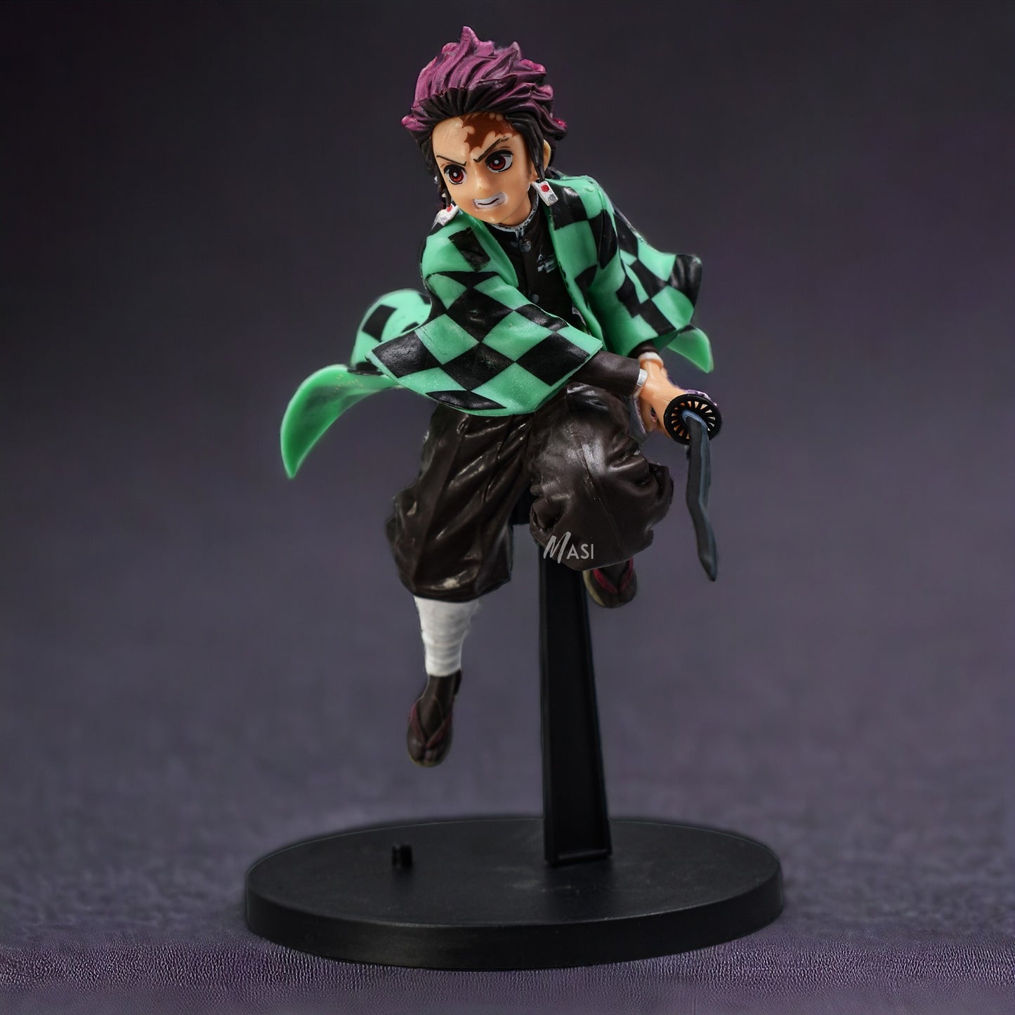 Demons Slayer Anime Tanjiro Action Figure With Stand 17 Cm