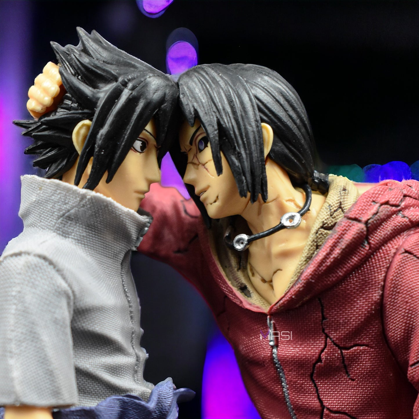Sasuke And Itachi - Uchiha Brothers Iconic Reconiliation Action Figure (18 Cm Height) - Naruto