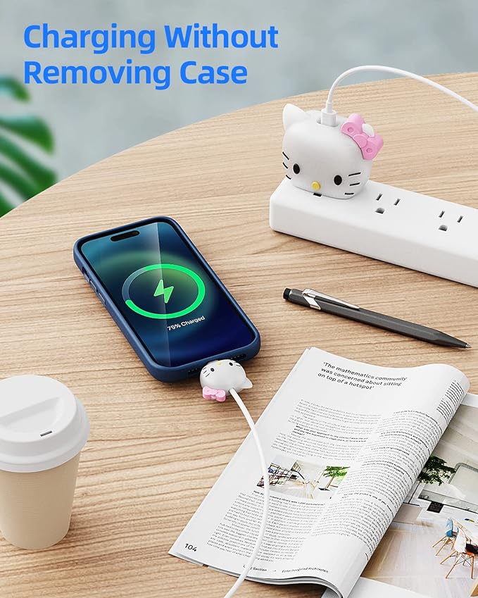 Hello Kitty Cute Iphone Charger Cover Protection Case (Silicone)