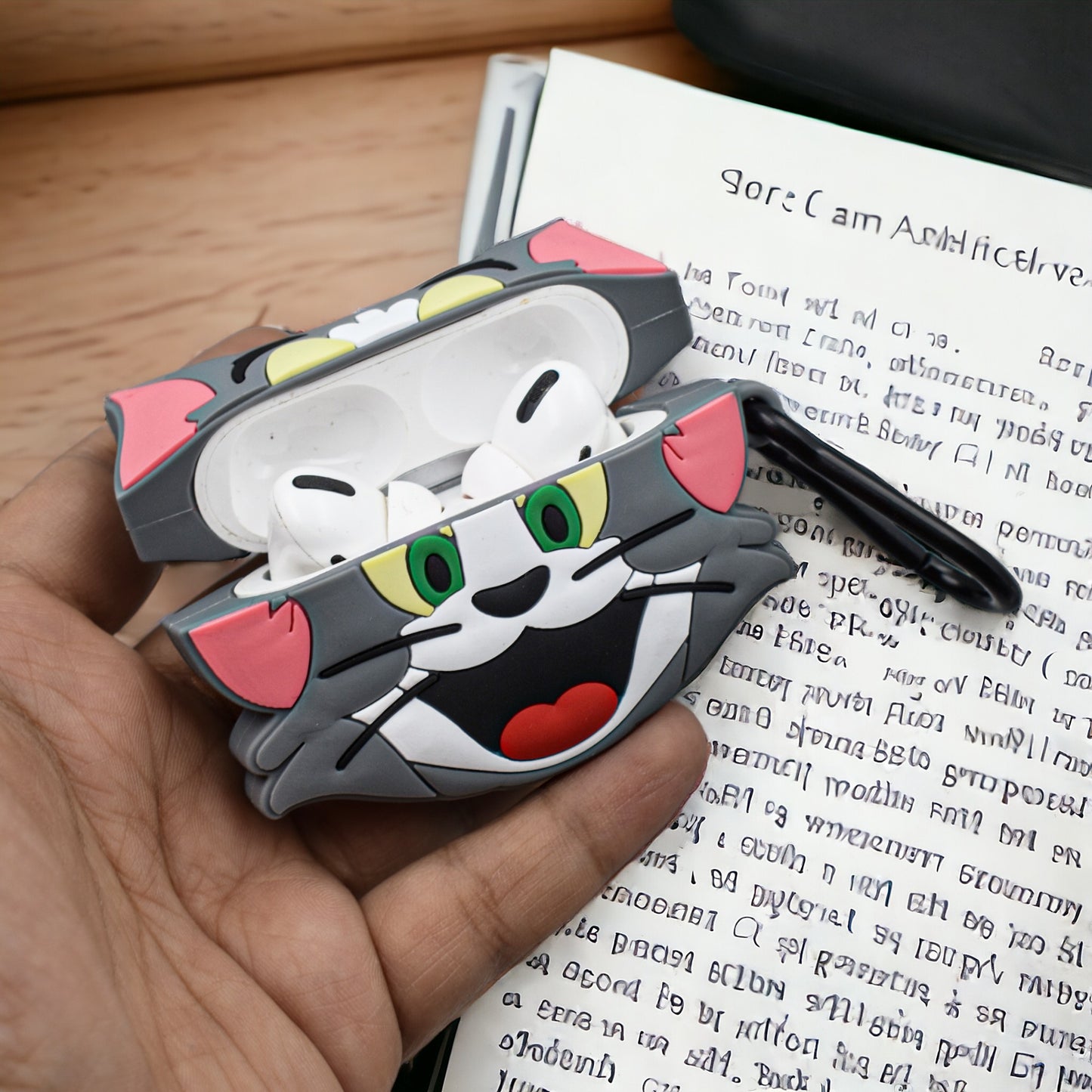 Tom Cute Iphone Airpods Cover Protection Case (Silicone)