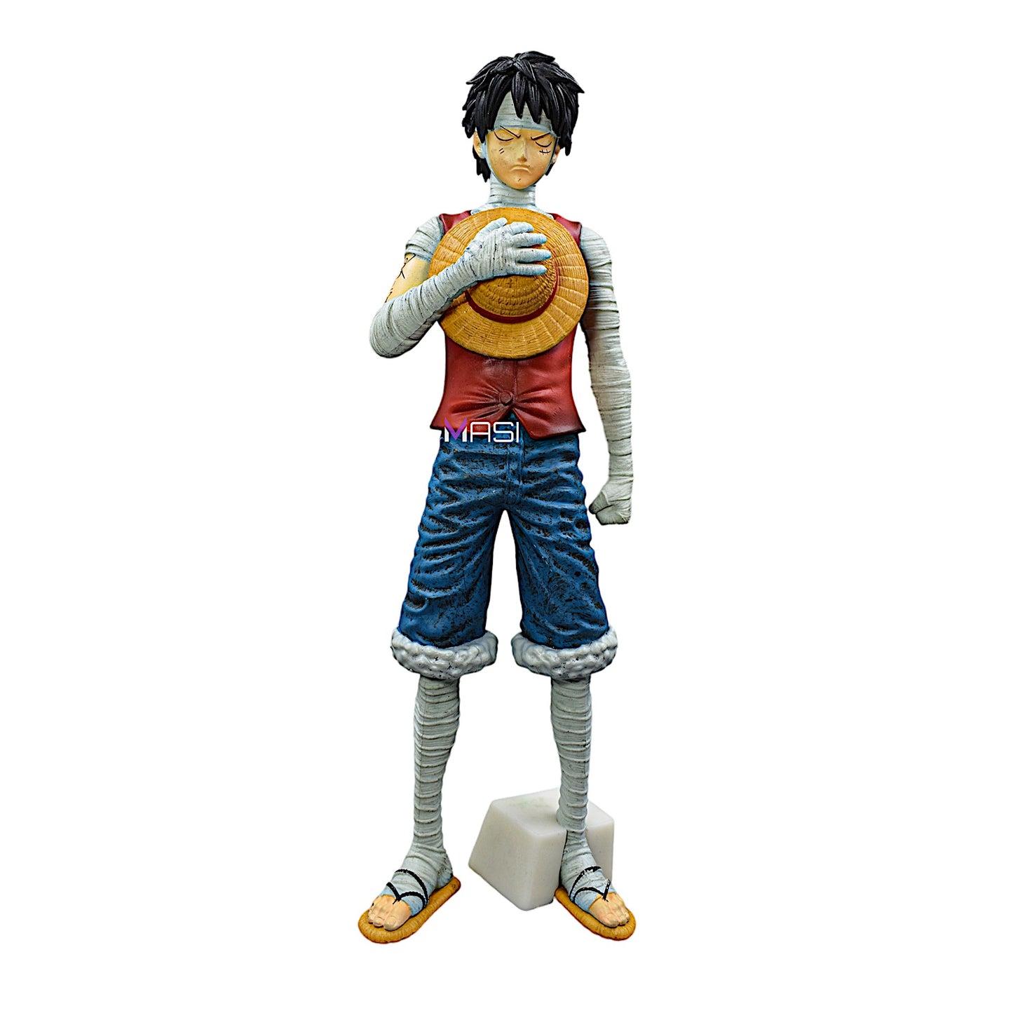 Monkey D. Luffy Holding Straw Hat Action Figure (28 Cm Height) - One Piece