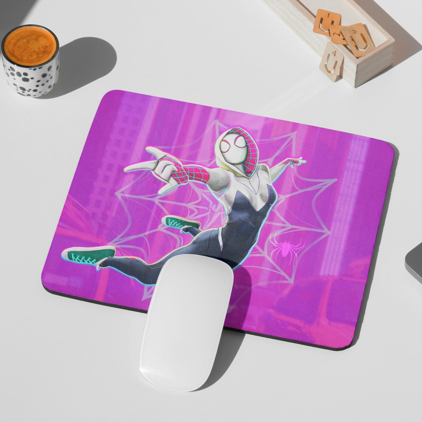 SPIDER WOMAN MOUSE PAD (9 X 7.5 INCHES) - GAMING AND OFFICE MOUSE PAD | RUBBER BASE MOUSE PAD