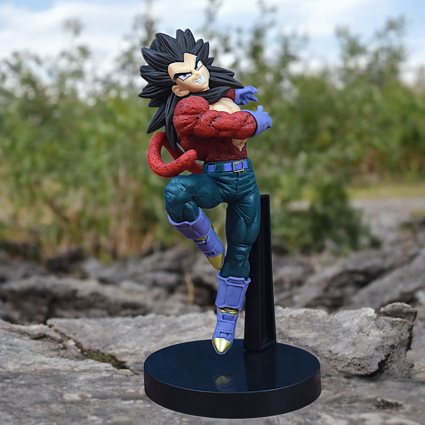 VEGETA SSJ4 FUSION POSE ACTION FIGURE WITH STAND (20 CM HEIGHT) - DRAGON BALL Z