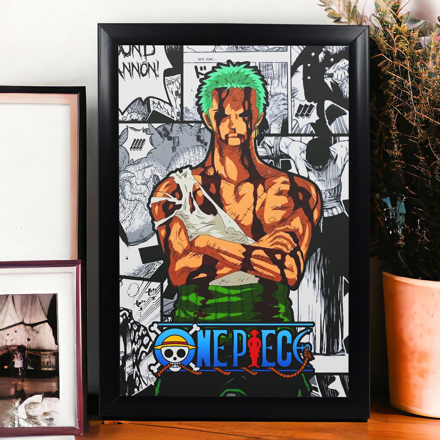 Roronoa Zoro Iconic Pose Photo Frame (A4 Size) - One Piece