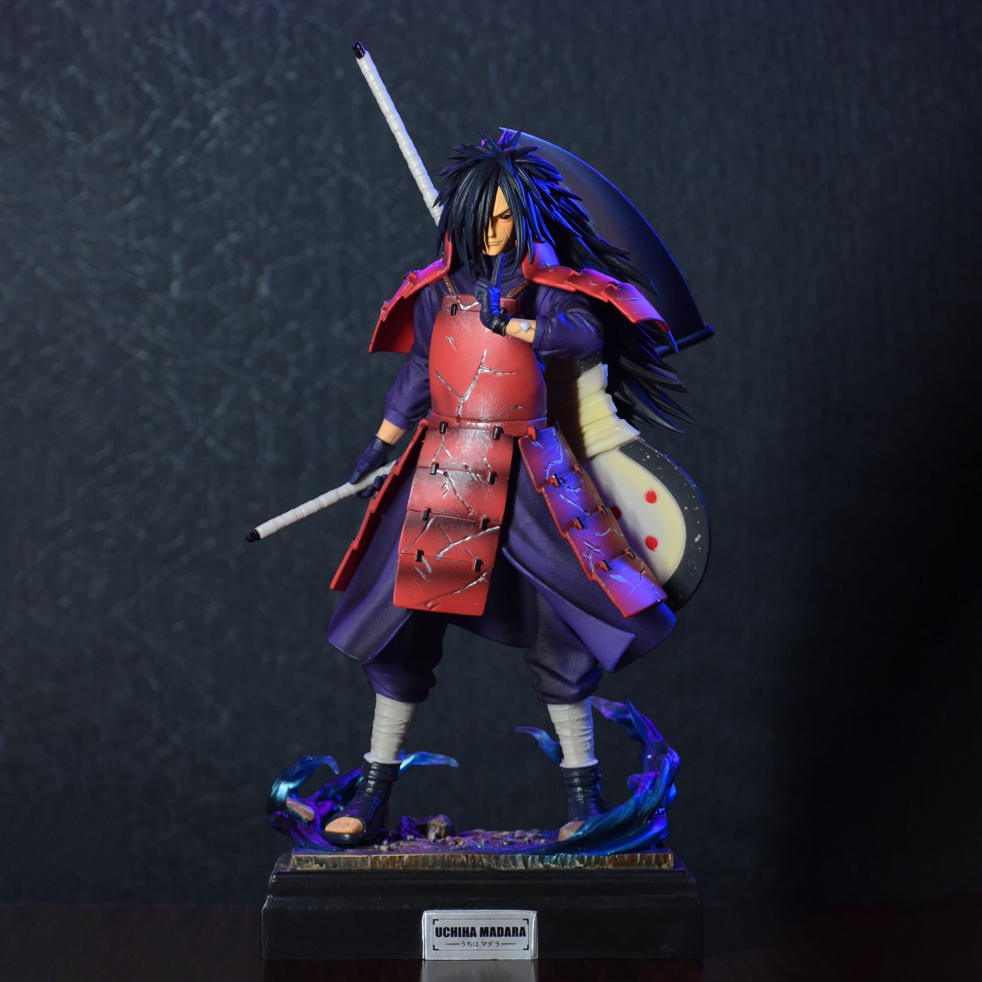 MADARA UCHIHA ACTION FIGURE WITH LED BASE | COMES WITH C TYPE CABLE FOR LED | (32 CM HEIGHT) - NARUTO