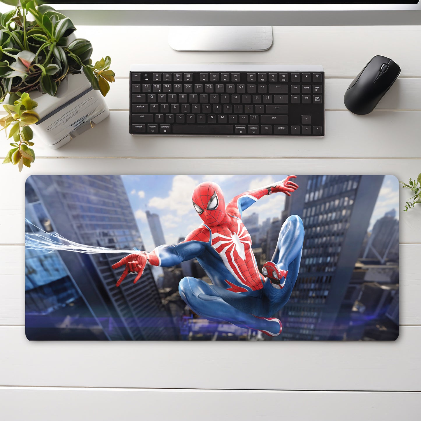 Spiderman Mouse Pad (23 X 11 Inches) - Gaming Mouse Pad | Rubber Base Desk Mat