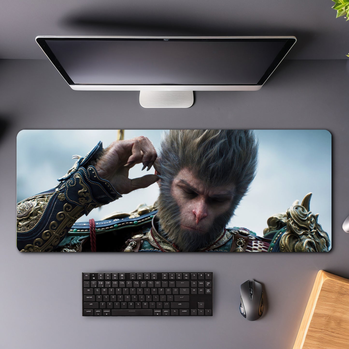 BLACK MYTH: WUKONG MOUSE PAD (31 X 12 INCHES) - GAMING MOUSE PAD | RUBBER BASE DESK MAT