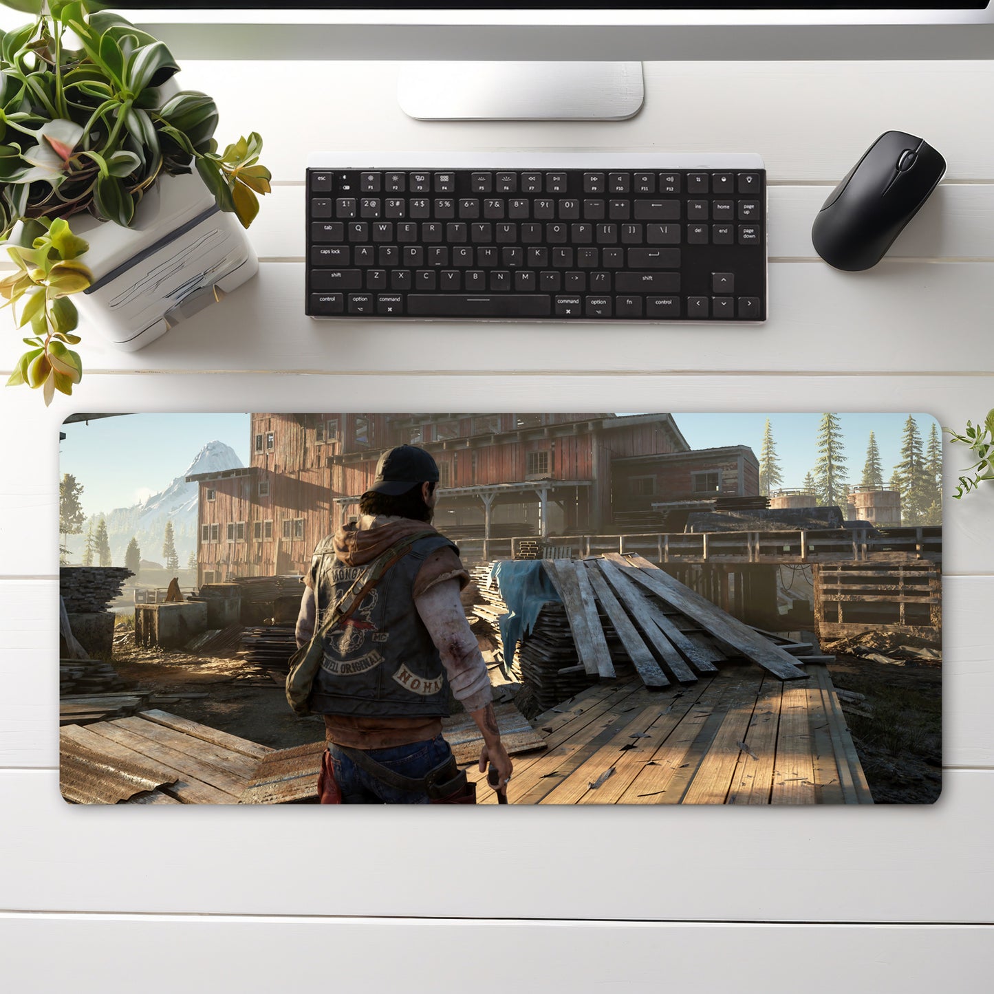 Days Gone Mouse Pad (23 X 11 Inches) - Gaming Mouse Pad | Rubber Base Desk Mat