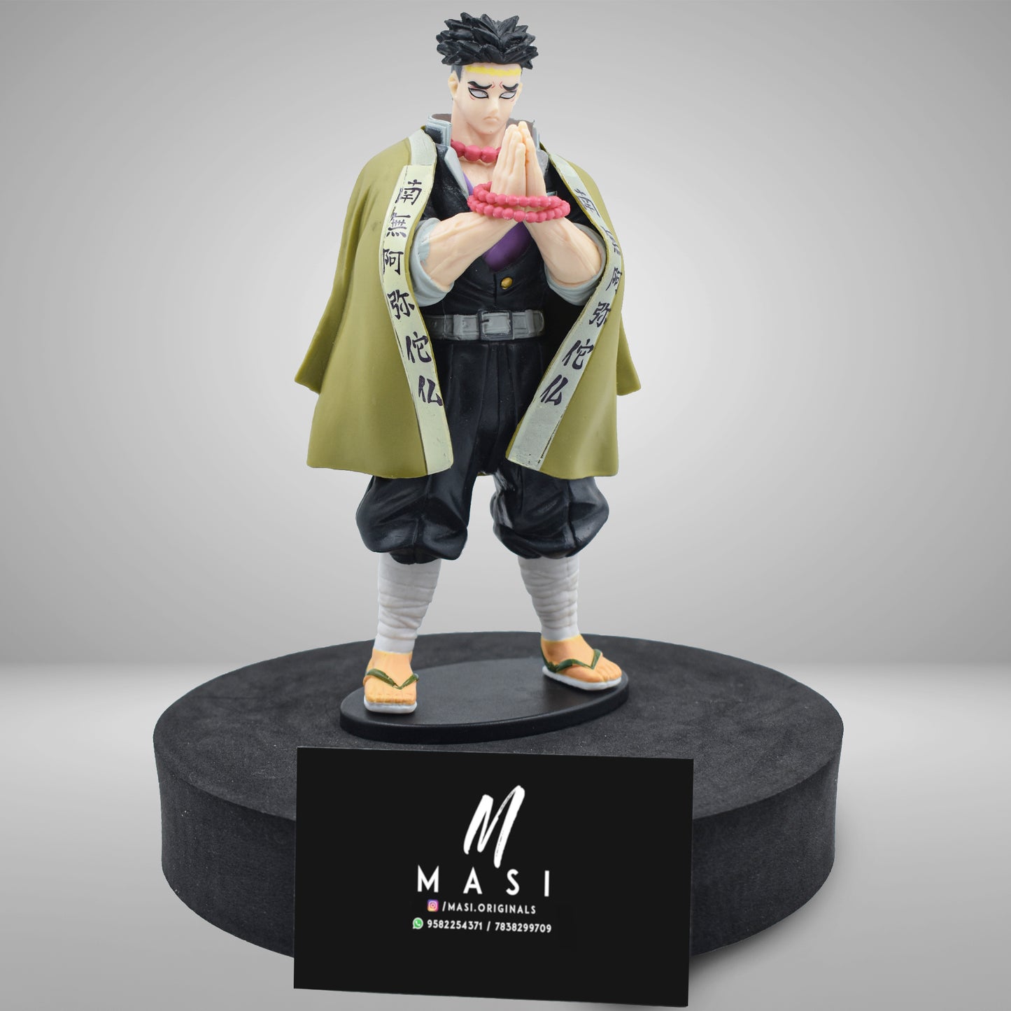 Demons Slayer Hashira Gyomie Action Figure With Stand Collectible - 18 Cm Height (Gyomei Himejima)