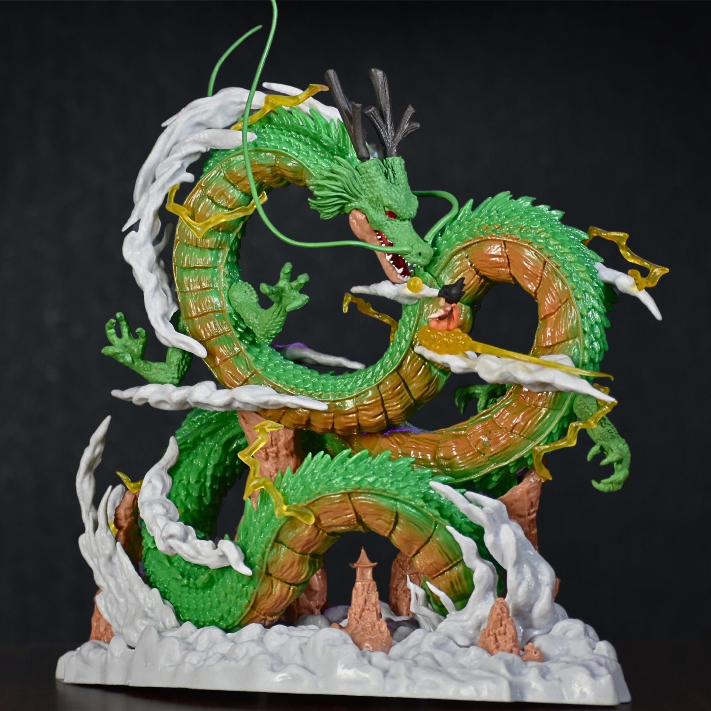 The Eternal Dragon Shenron With Son Goku Action Figure (22 Cm Height) - Dragon Ball Z