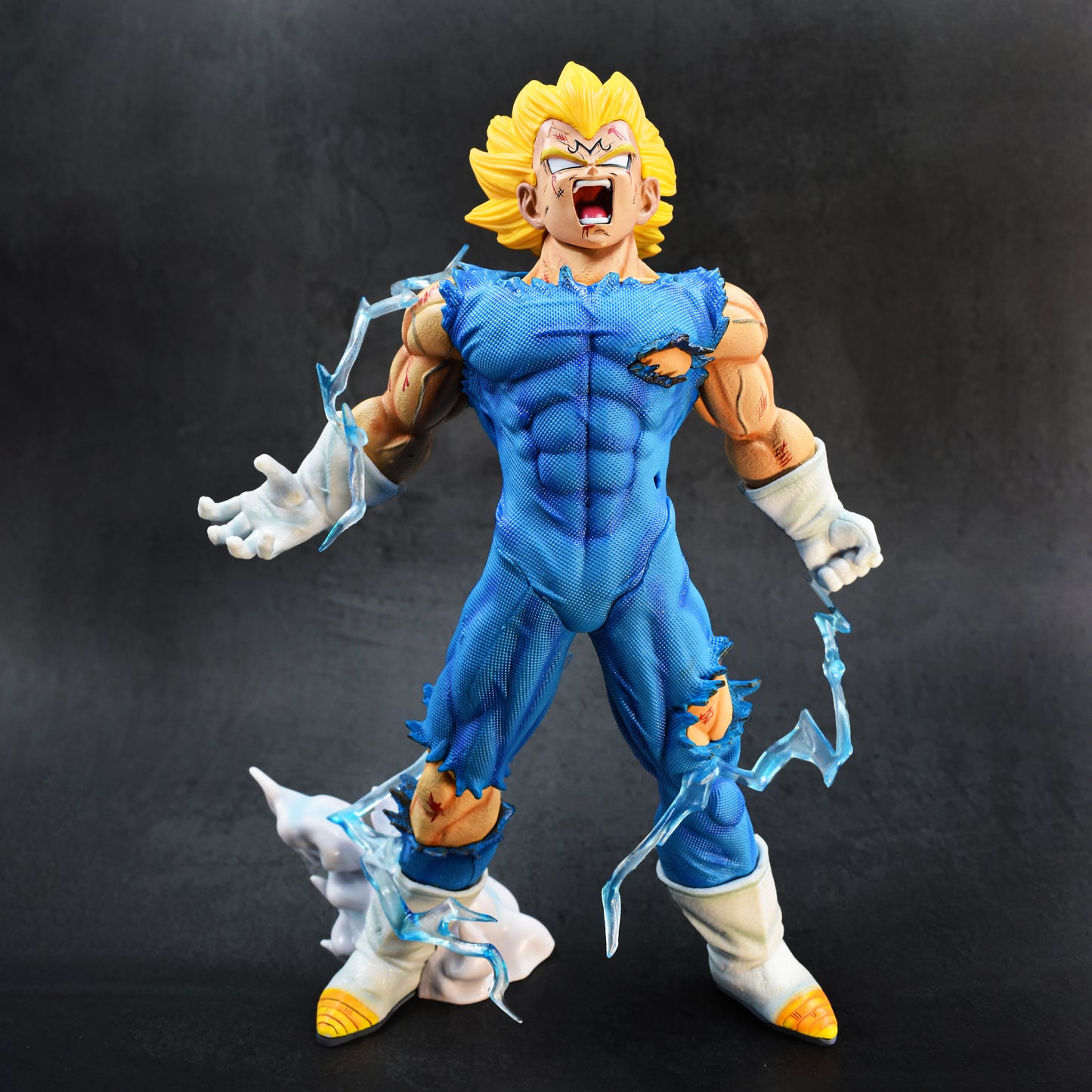 Combo Pack Prince Vegeta Action Figure With Keychain And Self Standing Vegeta Rose Figurine Collectible
