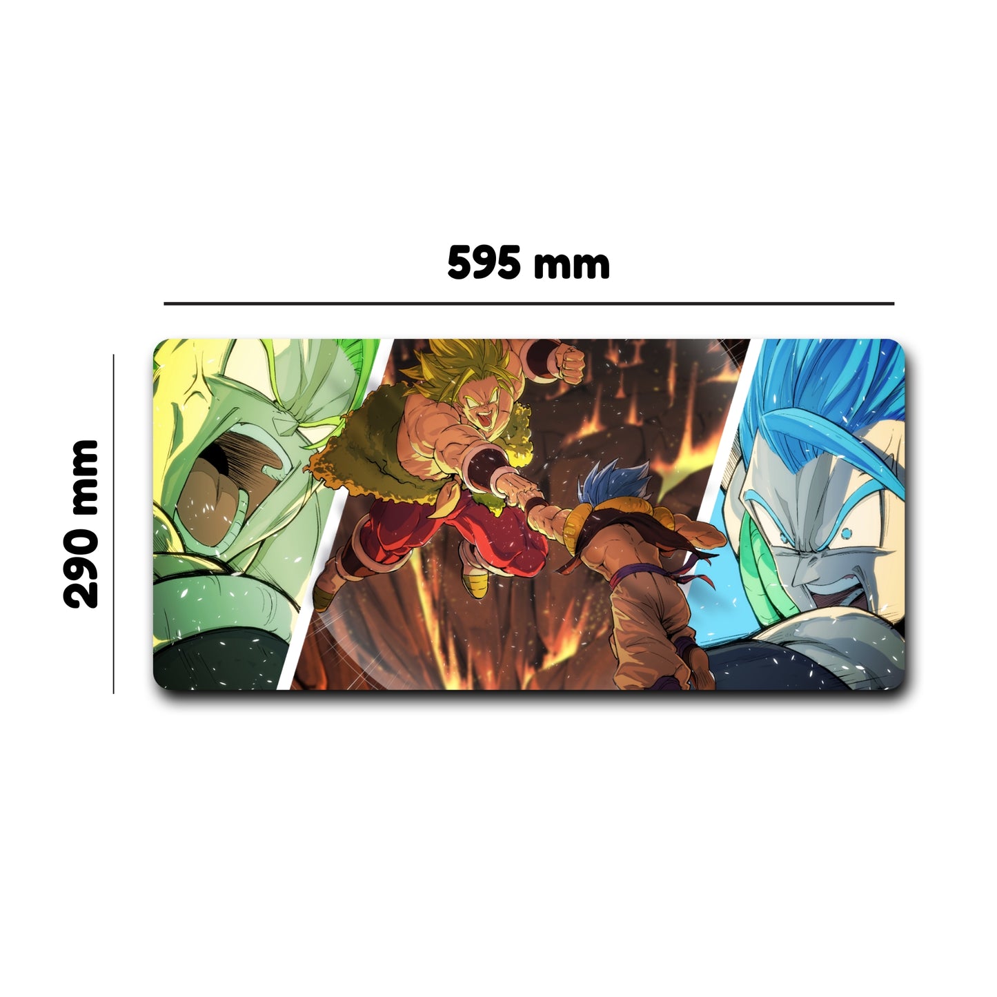 Dragon Ball Z/super Broly Vs Gogeta Mouse Pad (23 X 11 Inches) - Gaming Mouse Pad