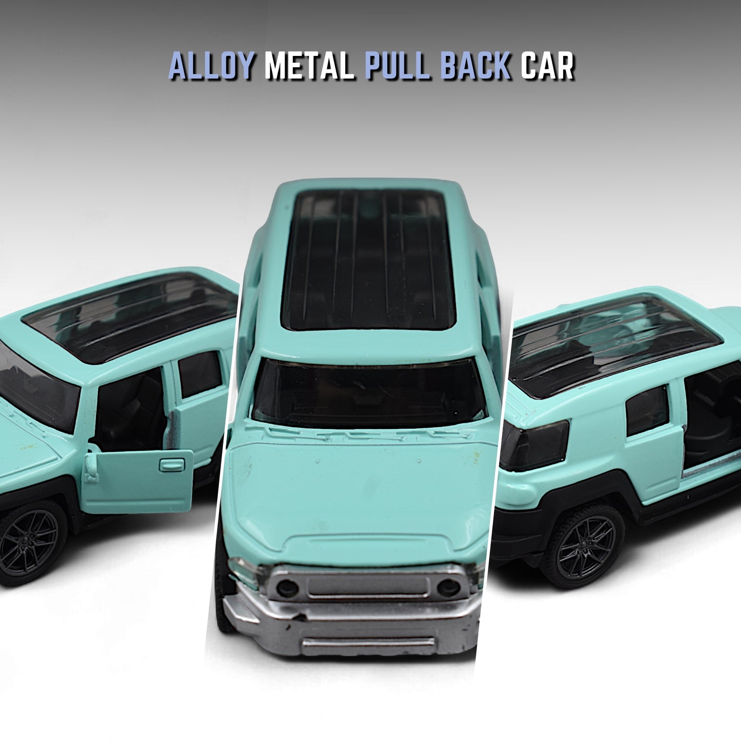Hummer Car Die-cast Model Toy 1:36 Exclusive Alloy Metal Car with Pull Back with Openable Doors - Green