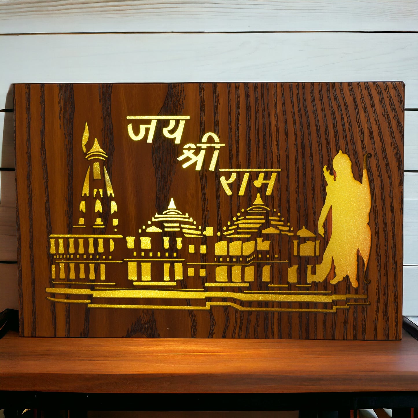 Jai Shree Ram Mandir Board Neon Ram Mandir Showpiece