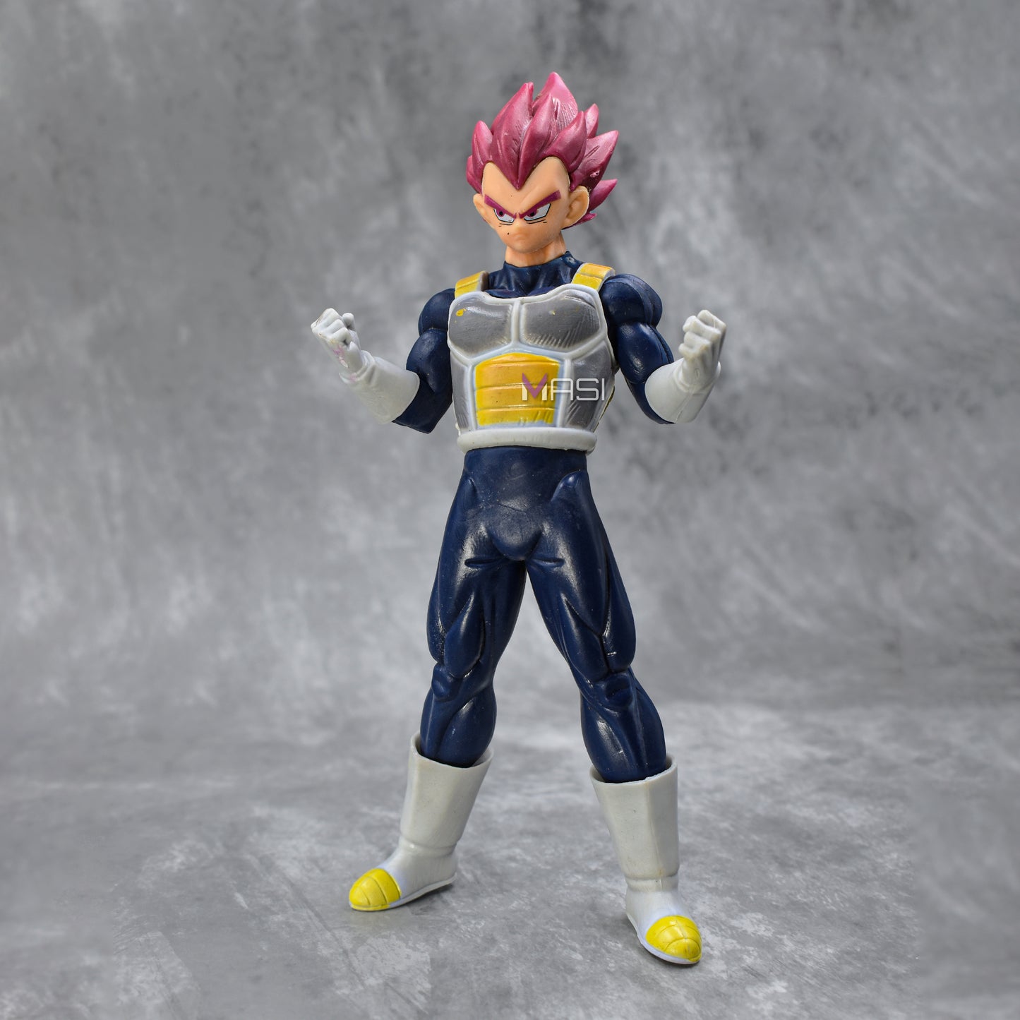 Combo Pack Prince Vegeta Action Figure With Keychain And Self Standing Vegeta Rose Figurine Collectible