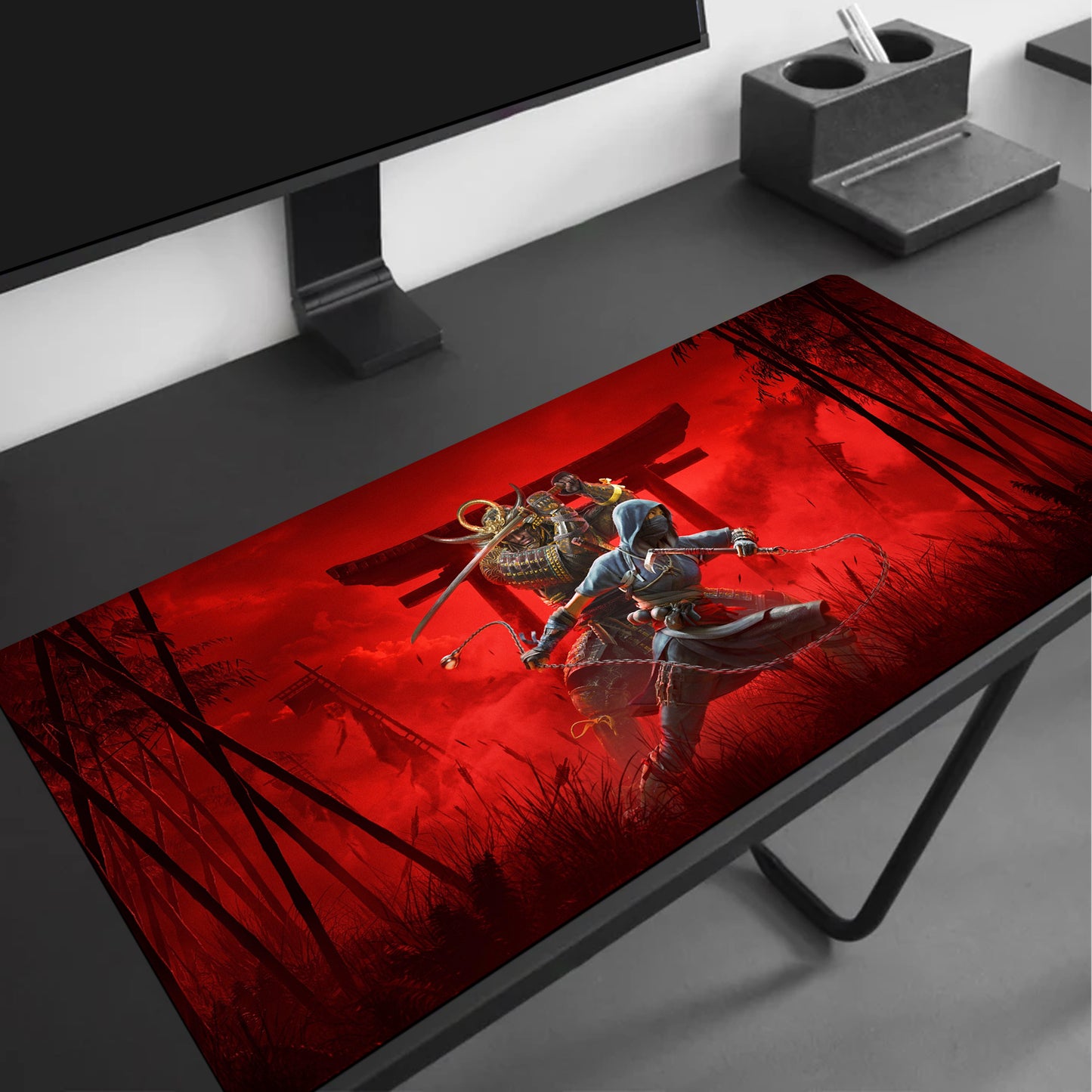 ASSASSIN CREED SHADOWS MOUSE PAD (23 X 11 INCHES) - GAMING MOUSE PAD | RUBBER BASE DESK MAT
