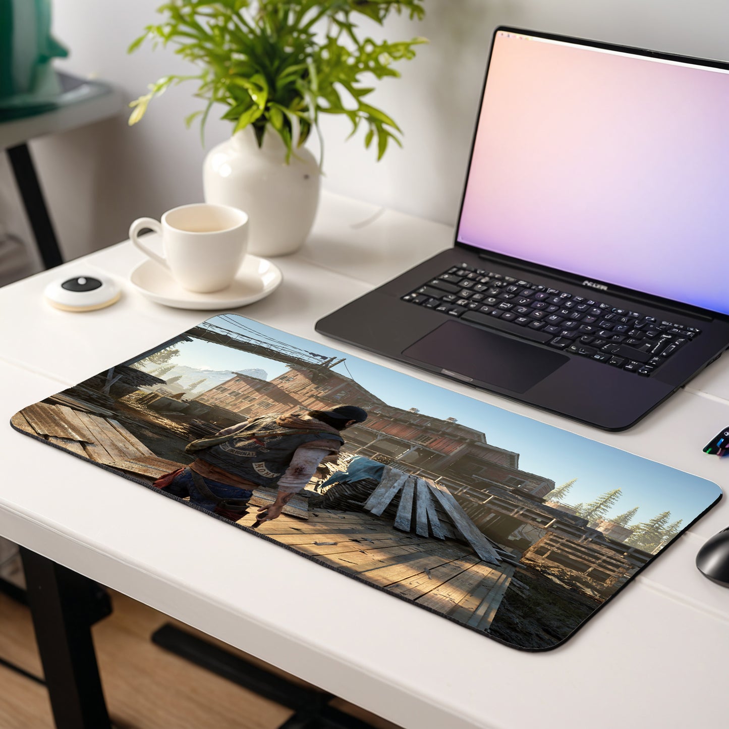 Days Gone Mouse Pad (23 X 11 Inches) - Gaming Mouse Pad | Rubber Base Desk Mat