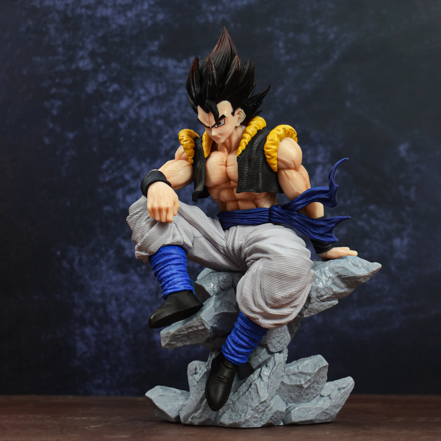 Gogeta Iconic Sitting Action Figure With 3 Relplaceable Heads (24 Cm Height) - Dragon Ball Z