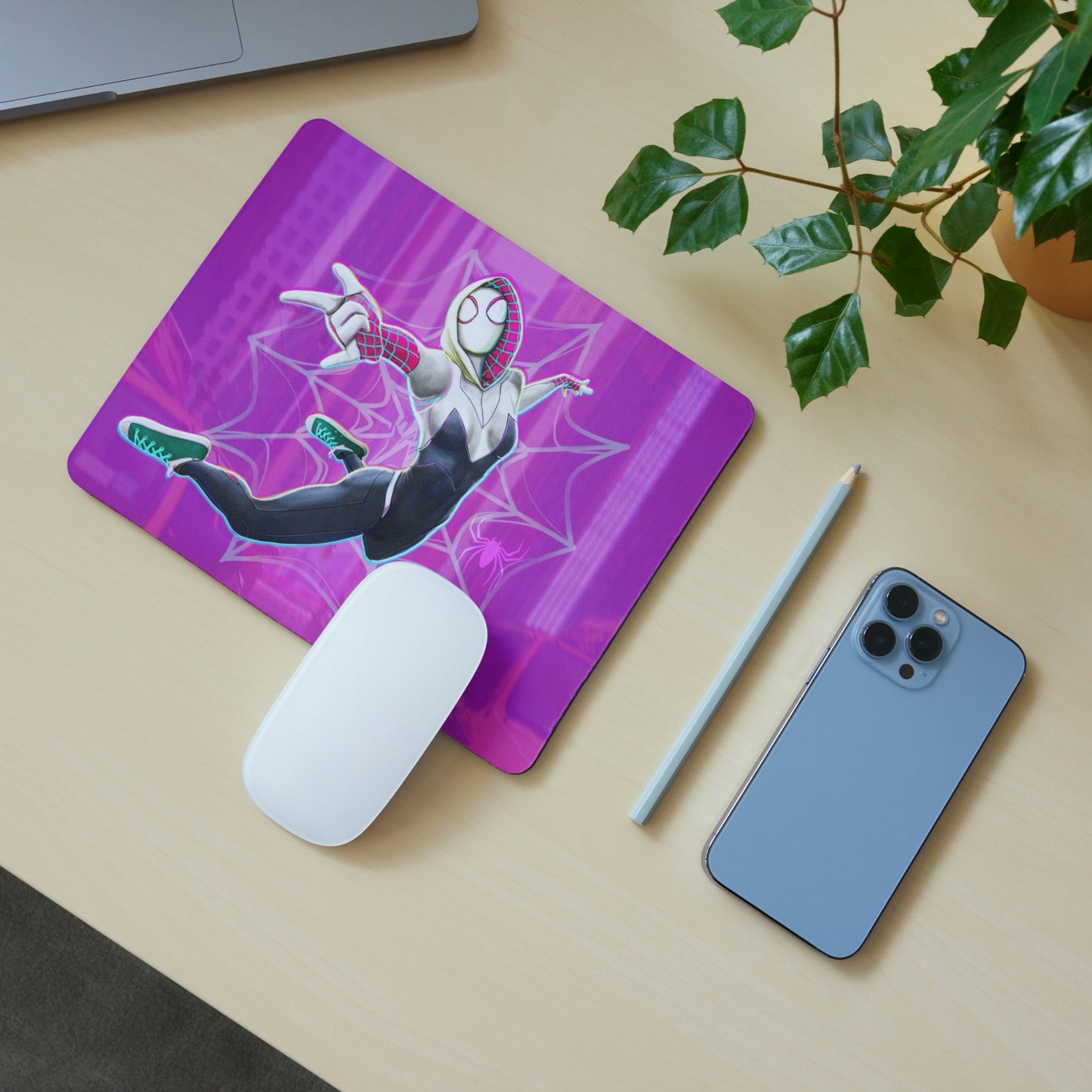 SPIDER WOMAN MOUSE PAD (9 X 7.5 INCHES) - GAMING AND OFFICE MOUSE PAD | RUBBER BASE MOUSE PAD