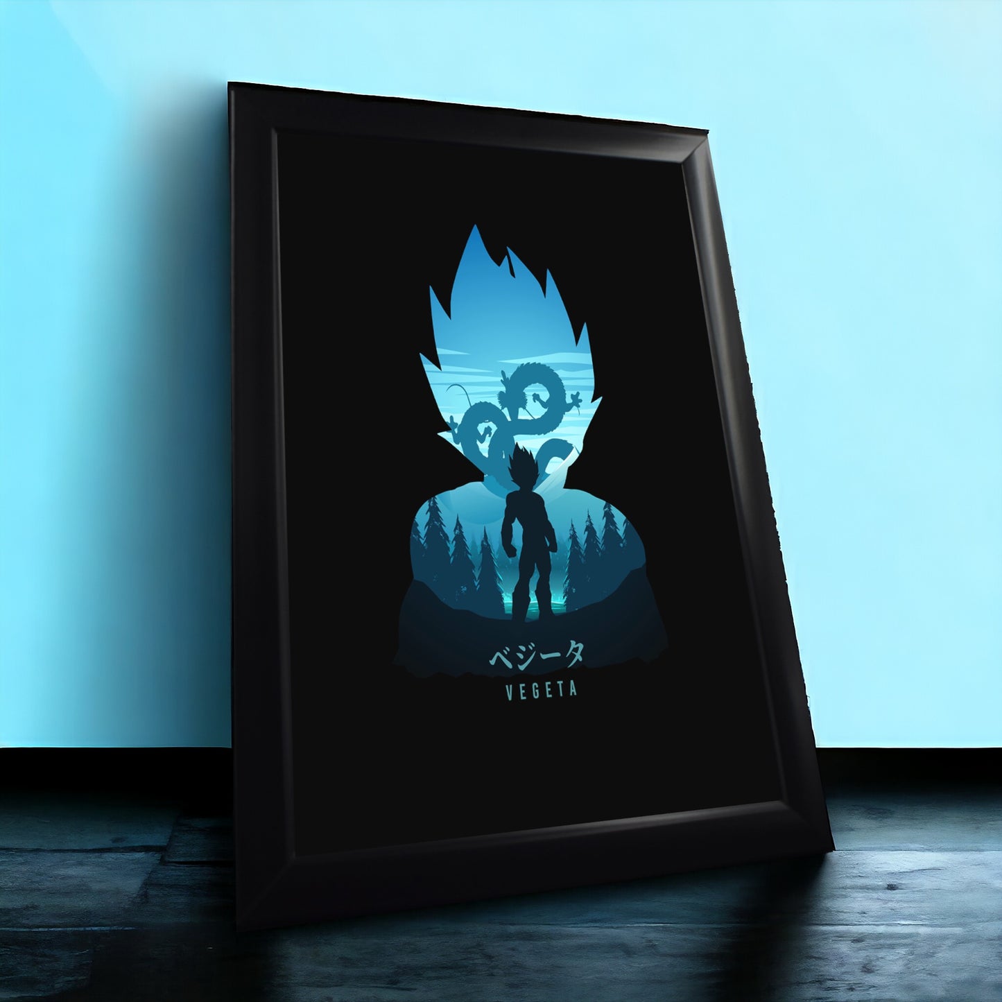 Prince Vegeta Big Bang Action Figure With A4 Size Vegeta Frame - Dragon Ball Z