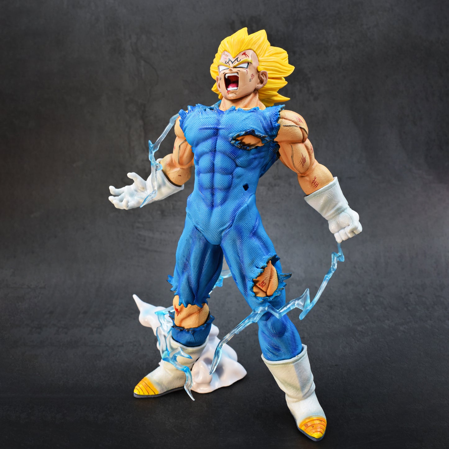 Combo Pack Prince Vegeta Action Figure With Keychain And Self Standing Vegeta Rose Figurine Collectible