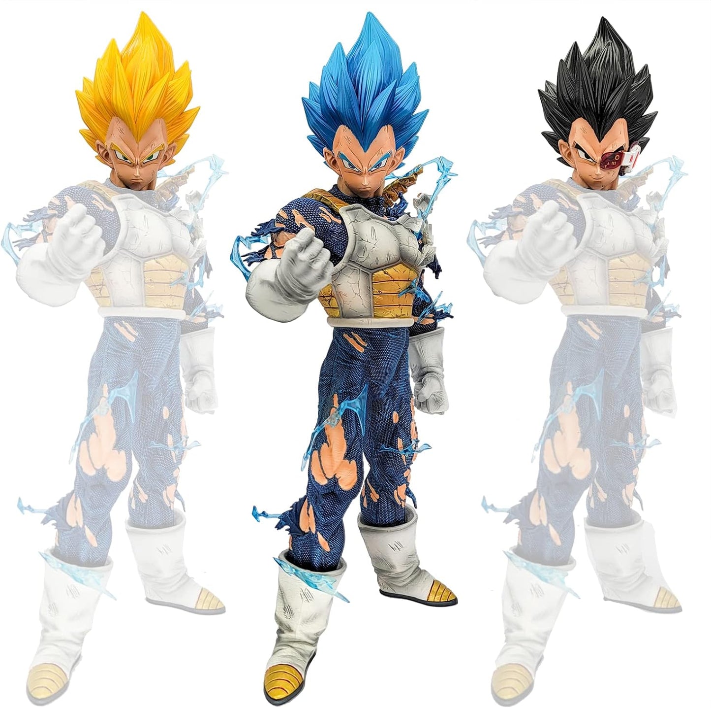 Prince Vegeta Iconic Action Figure With 4 Switchable Heads (45 Cm Height) - Dragon Ball Z