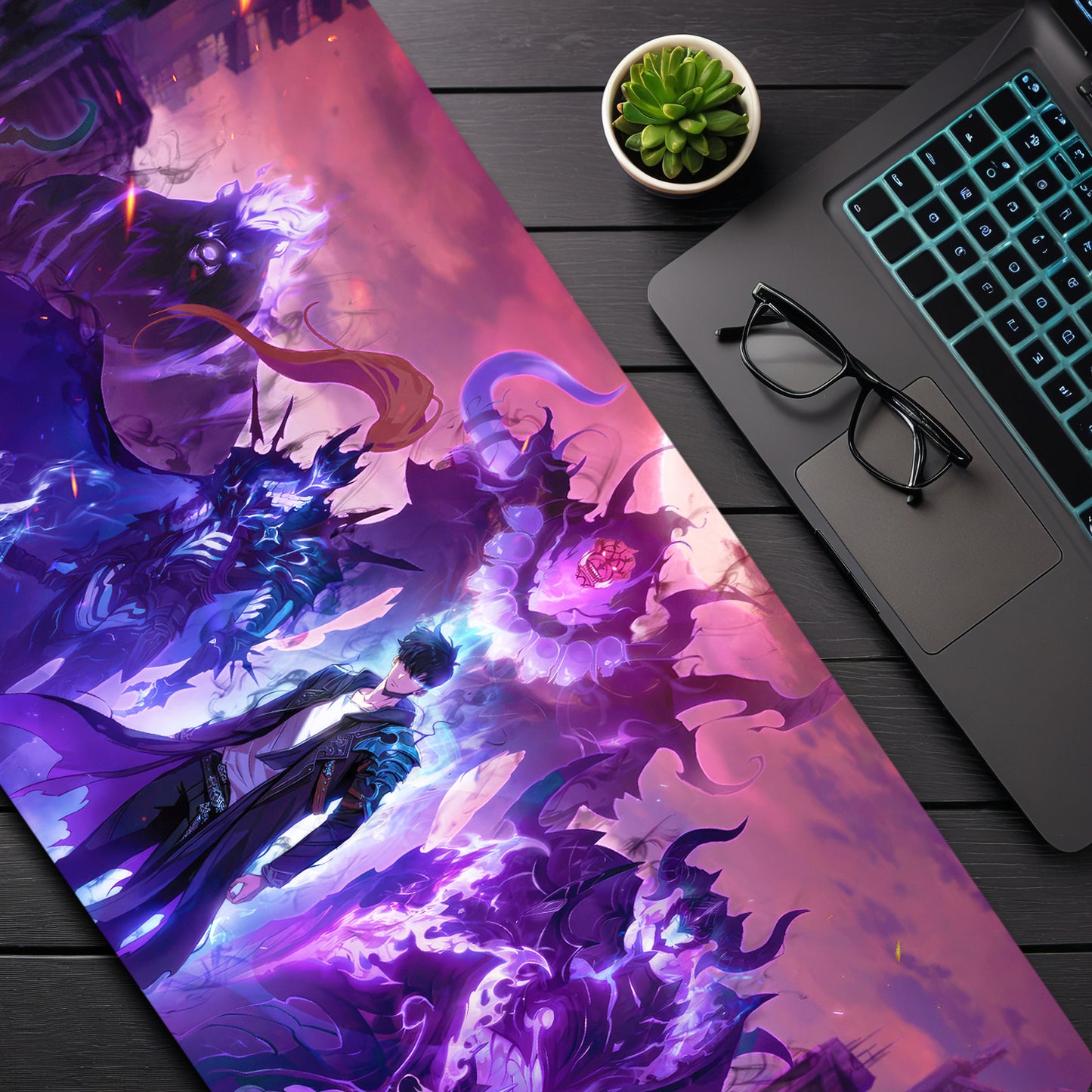 Solo Leveling Mouse Pad (31 X 12 Inches) - Gaming Mouse Pad | Rubber Base Desk Mat