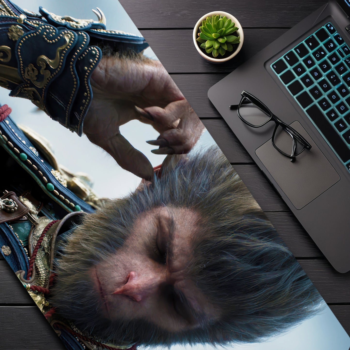 BLACK MYTH: WUKONG MOUSE PAD (31 X 12 INCHES) - GAMING MOUSE PAD | RUBBER BASE DESK MAT