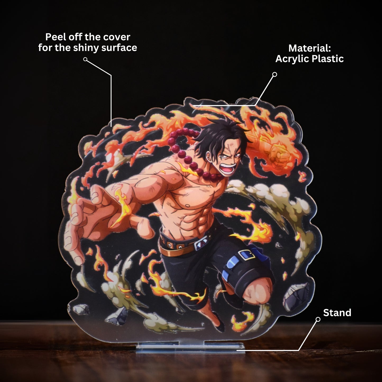 Portgas D. Ace Fire Punch Acrylic Stand (15 cm Height) - One Piece