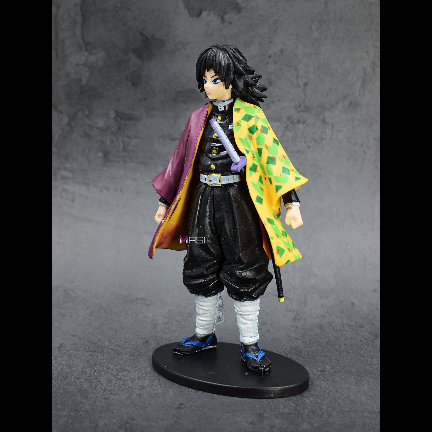 Demon Slayer Anime Hashira Shinobo Kochu Action Figure With Stand - 16 Cm Height (Giyu Tomioka)