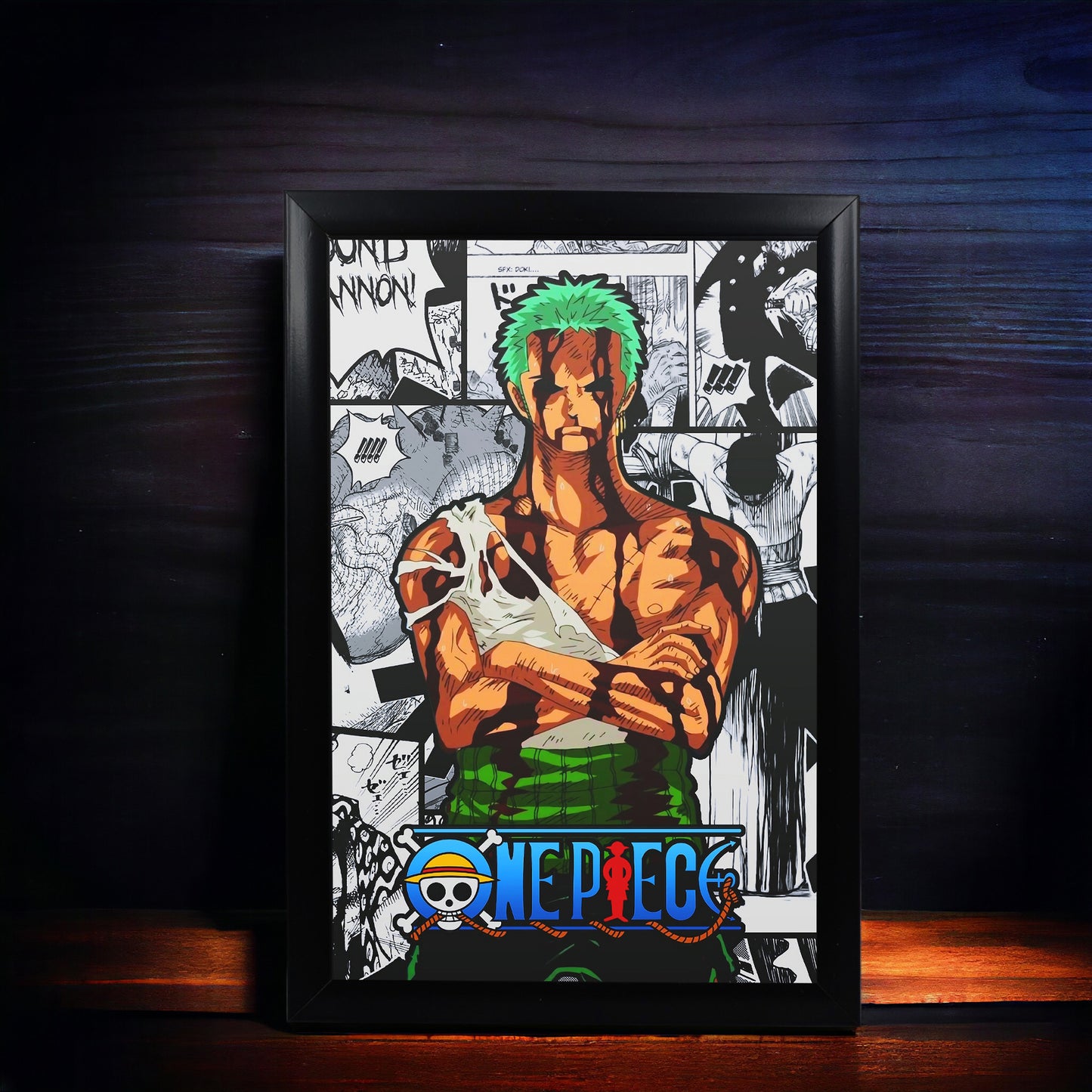 Roronoa Zoro Iconic Pose Photo Frame (A4 Size) - One Piece