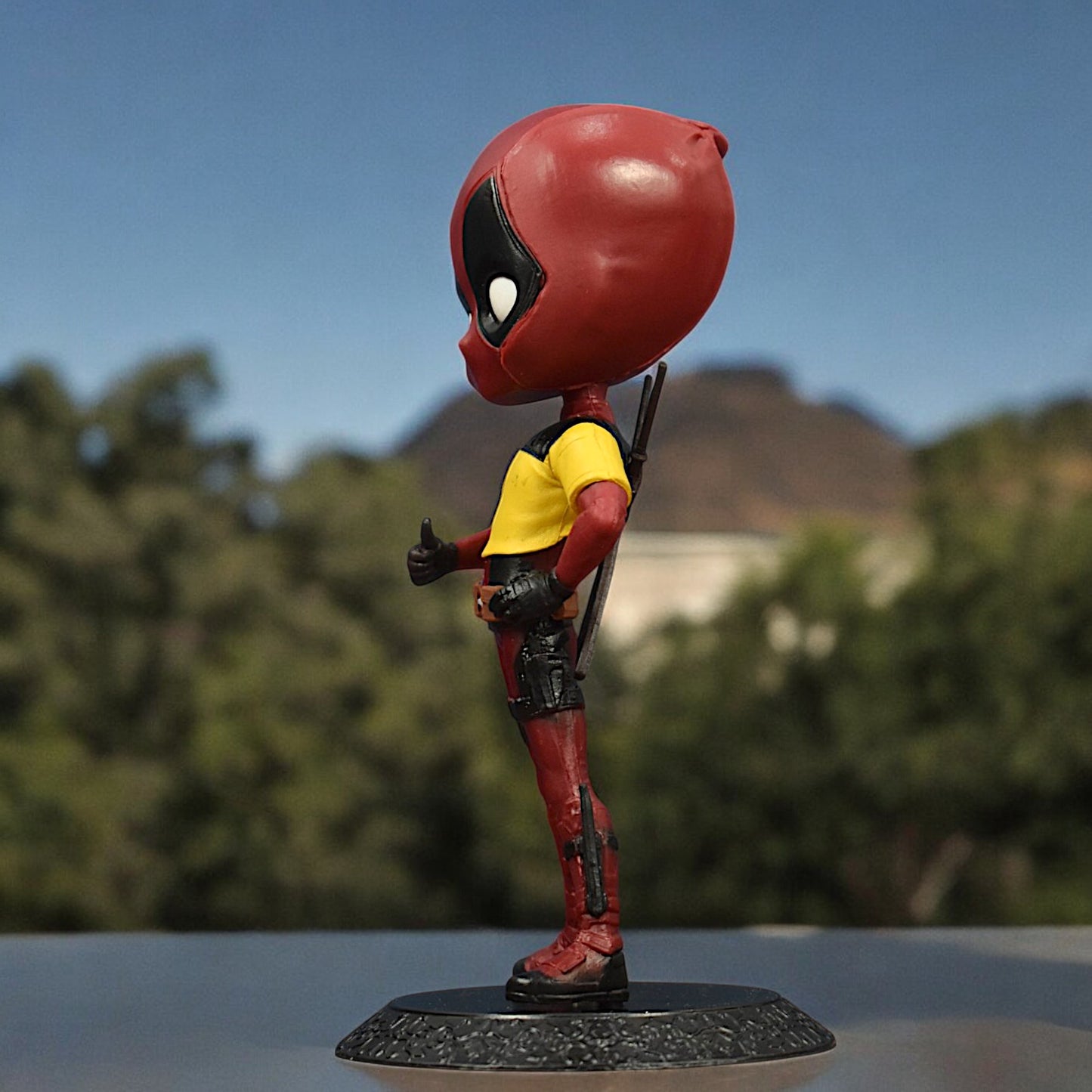 DEADPOOL Q STYLE ACTION FIGURE WITH STAND (15 CM HEIGHT)