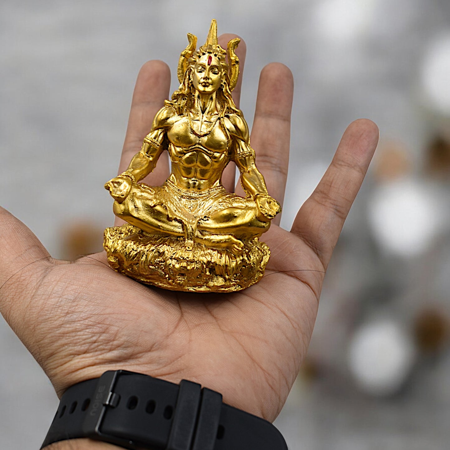 Mahadev Aura Gold Idol ( 10 Cm Height )