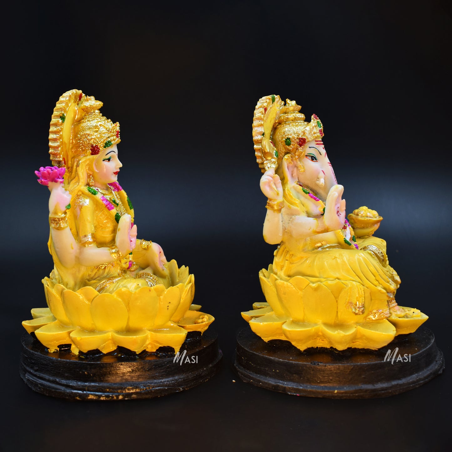 Divine Lakshmi Ganesh Sitting Figure (20 Cm Height)