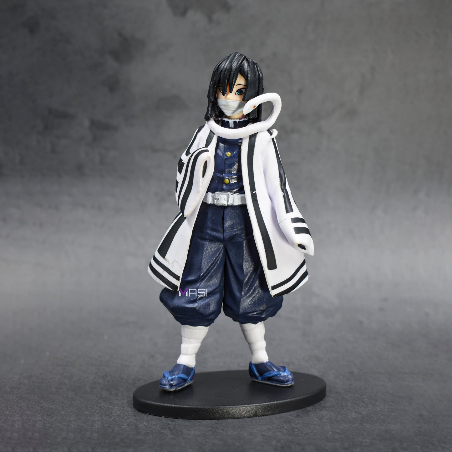 Demon Slayer Anime Hashira Action Figure With Stand (Obanai Igure - Serpent Hashira 16 Cm)