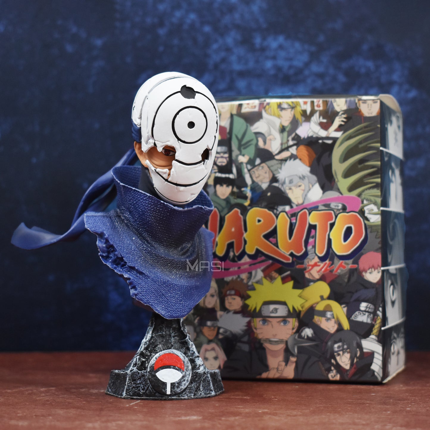 Obito Uchiha Head Action Figure With Stand (15 Cm Height) - Naruto
