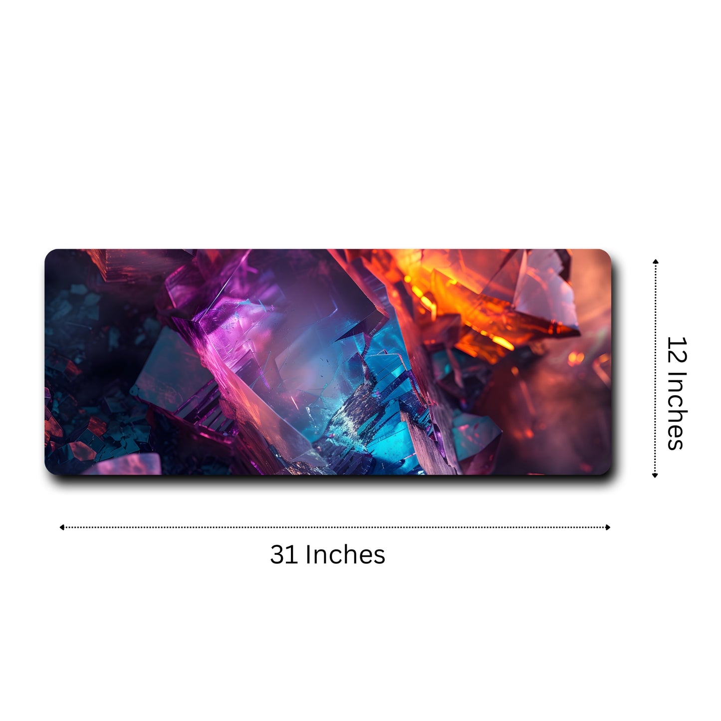 Abstract Mouse Pad (31 X 12 Inches) - Gaming Mouse Pad | Rubber Base Desk Mat