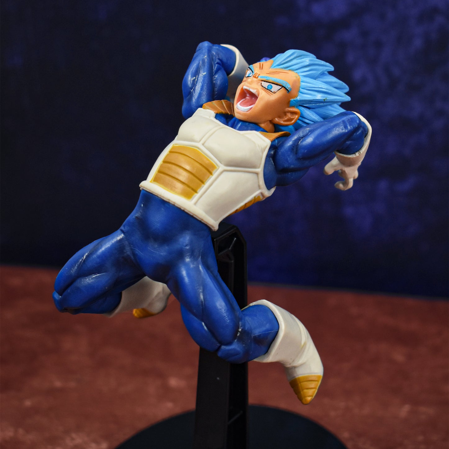 Prince Vegeta SSJ Blue Galick Gun Action Figure with Stand (18 cm Height) - Dragon Ball Z