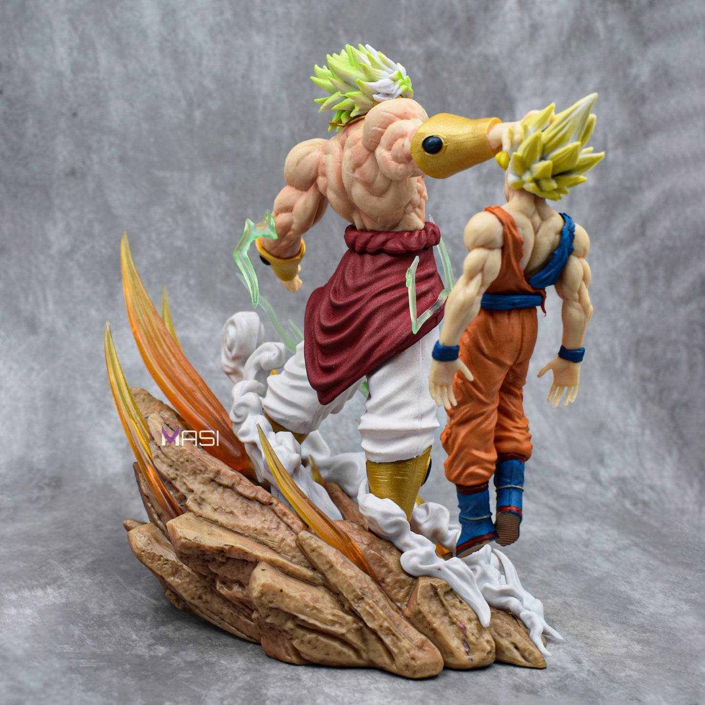 Broly Destroying Goku Iconic Action Figure With 2 Replaceable Heads (20 Cm Height) - Dragon Ball Z
