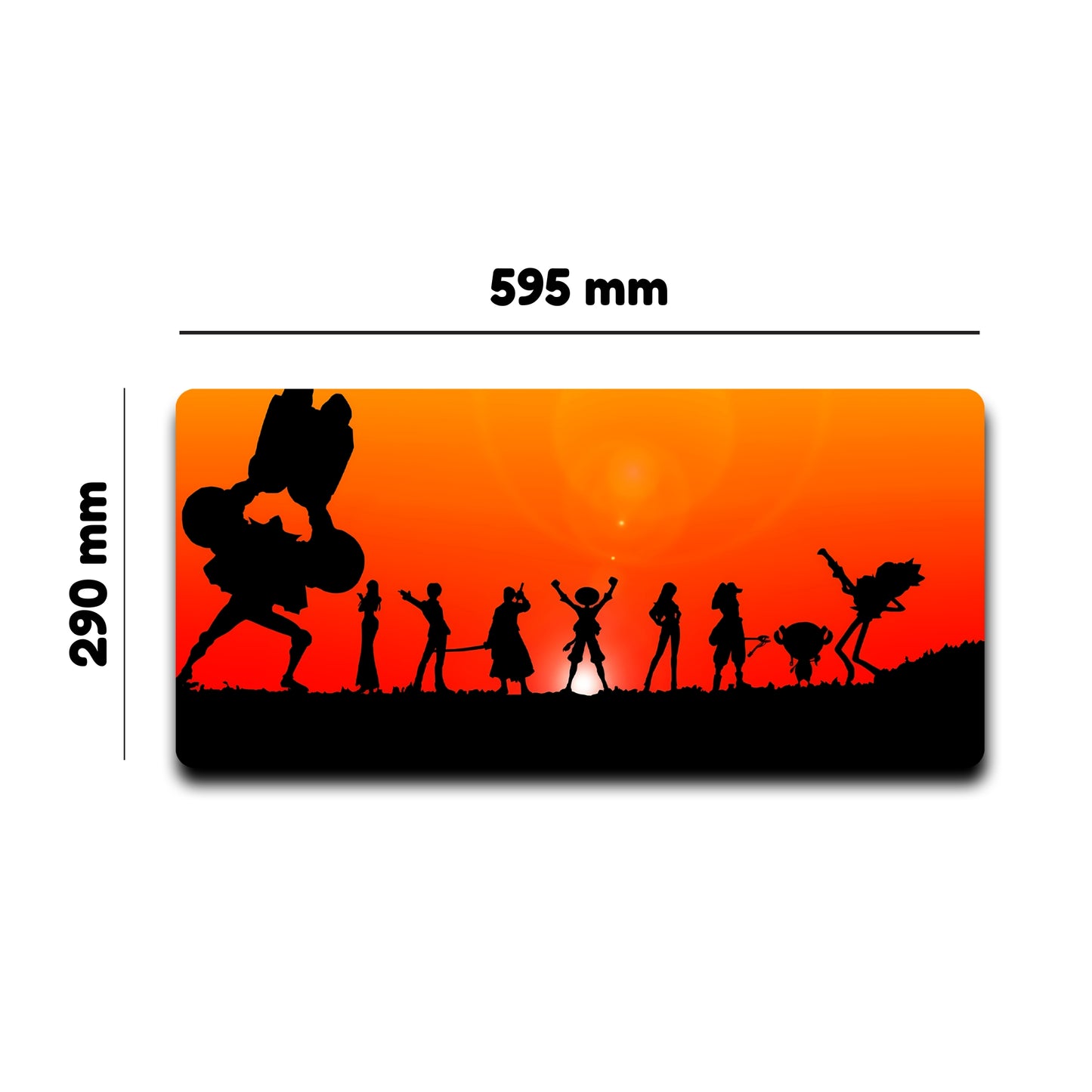 One Piece Luffy Crew Mouse Pad (23 X 11 Inches) - Gaming Mouse Pad