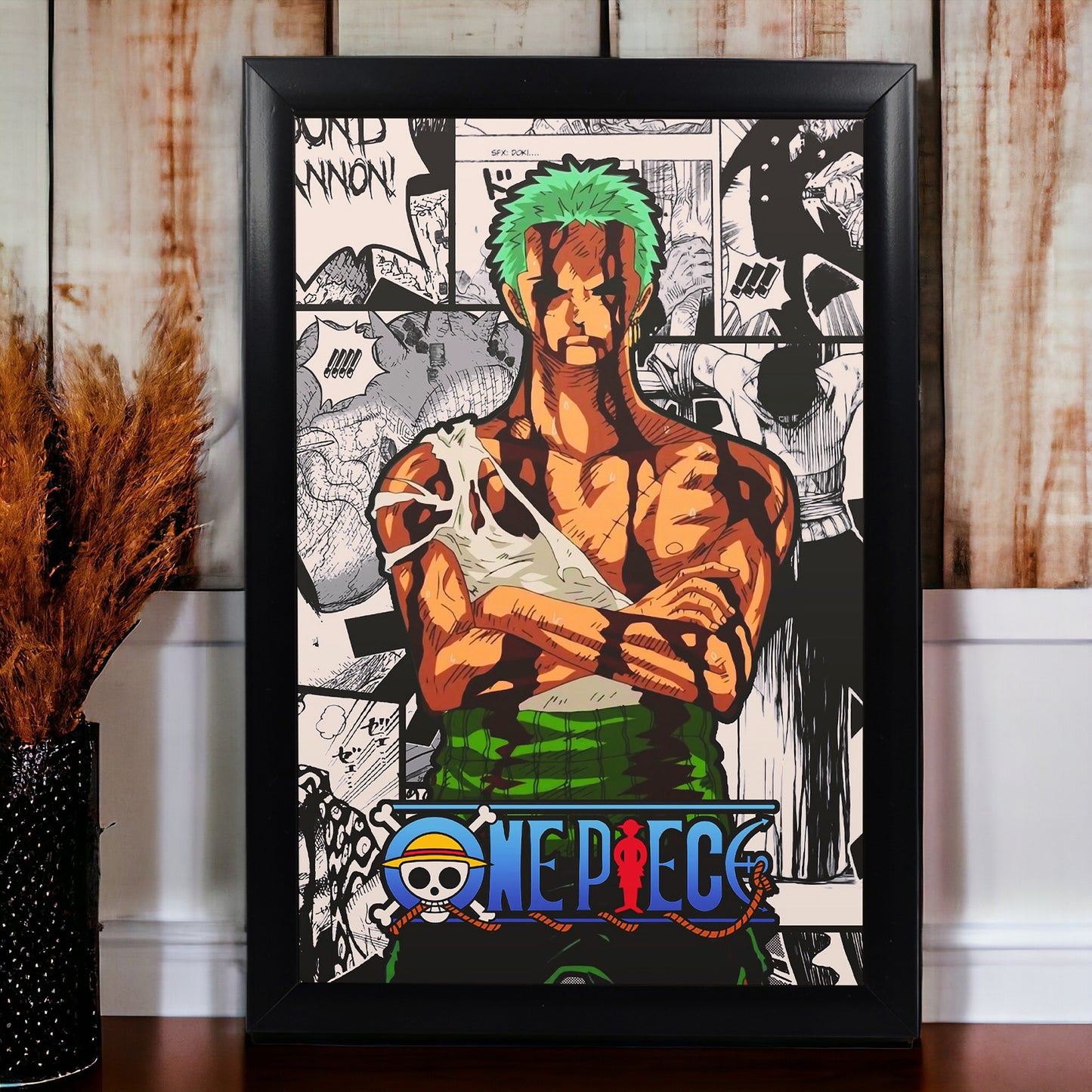 Roronoa Zoro Iconic Pose Photo Frame (A4 Size) - One Piece