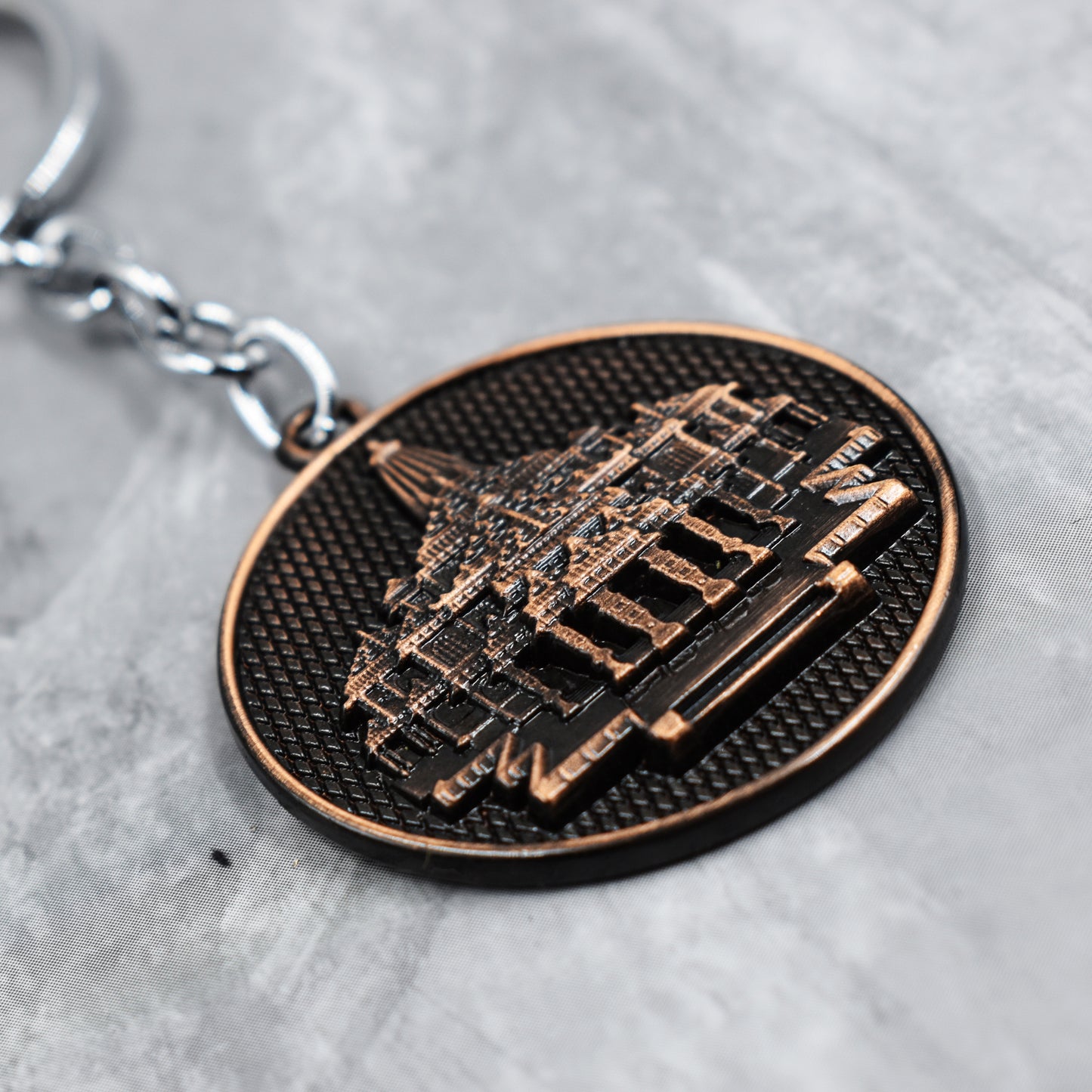 Ayodhya Jai Shree Ram - Ram Mandir Keychain Metal | Ram Mandir Keyring (Bronze)