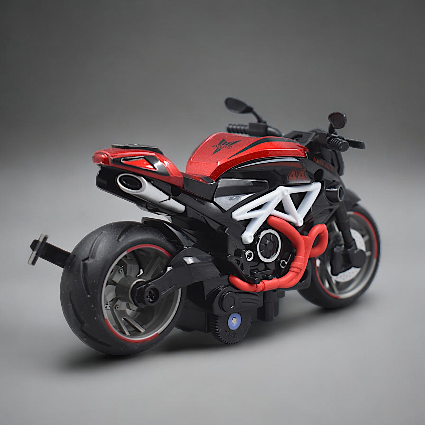 Super Sports Bike With Pull Back Function With Premium Detailings - Red