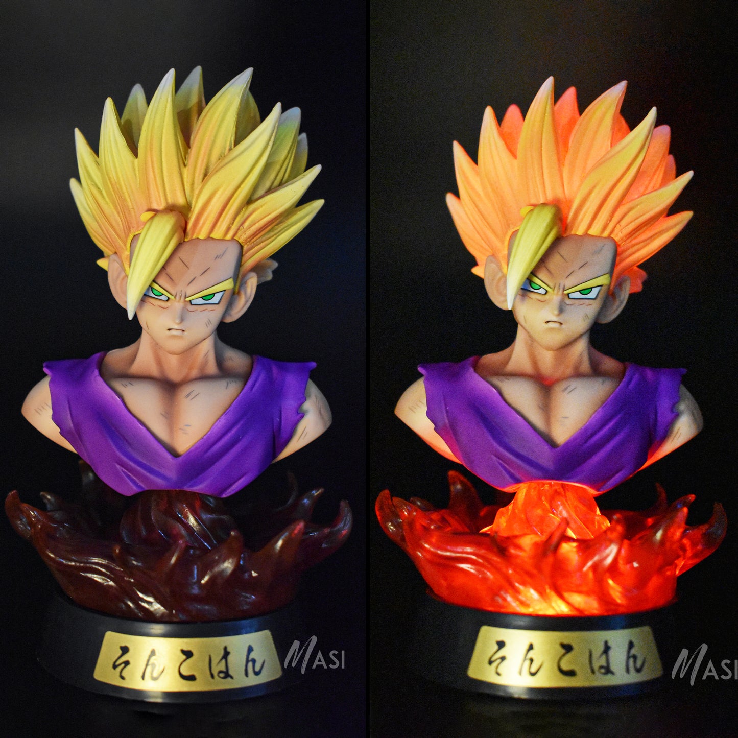 Dragon Bz Iconic Action Figures Collectible Statue Figurine (Gohan Led)