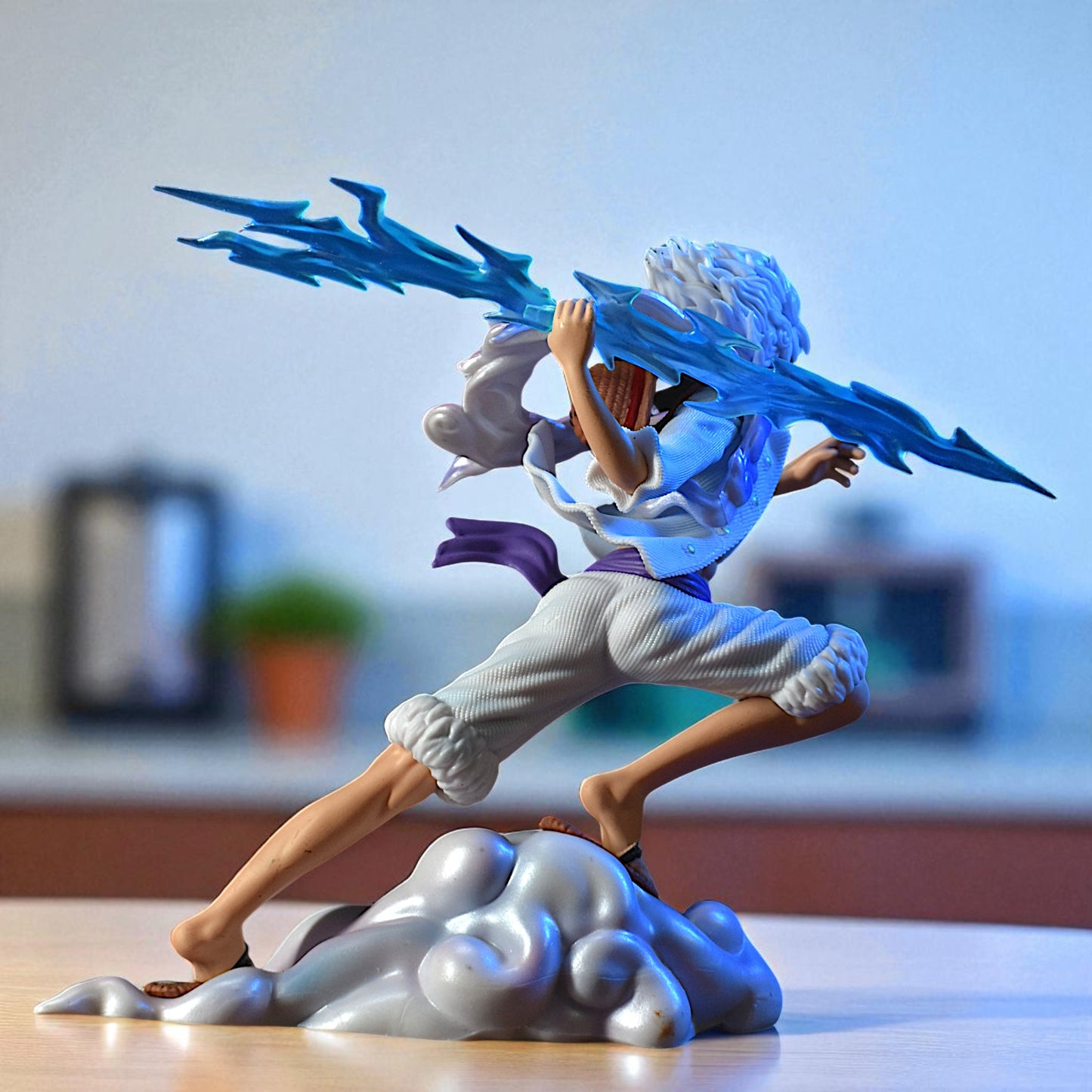 SUN GOD NIKA MONKEY D. LUFFY GEAR 5 ACTION FIGURE WITH THUNDER SWORD (30 CM HEIGHT) - ONE PIECE