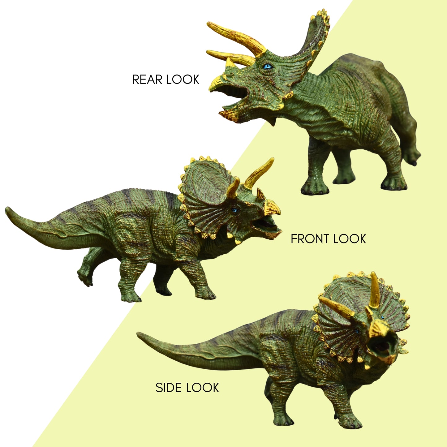 Dinosaur Action Figure - Realistic 10-Inch Triceratops Horridus Toy