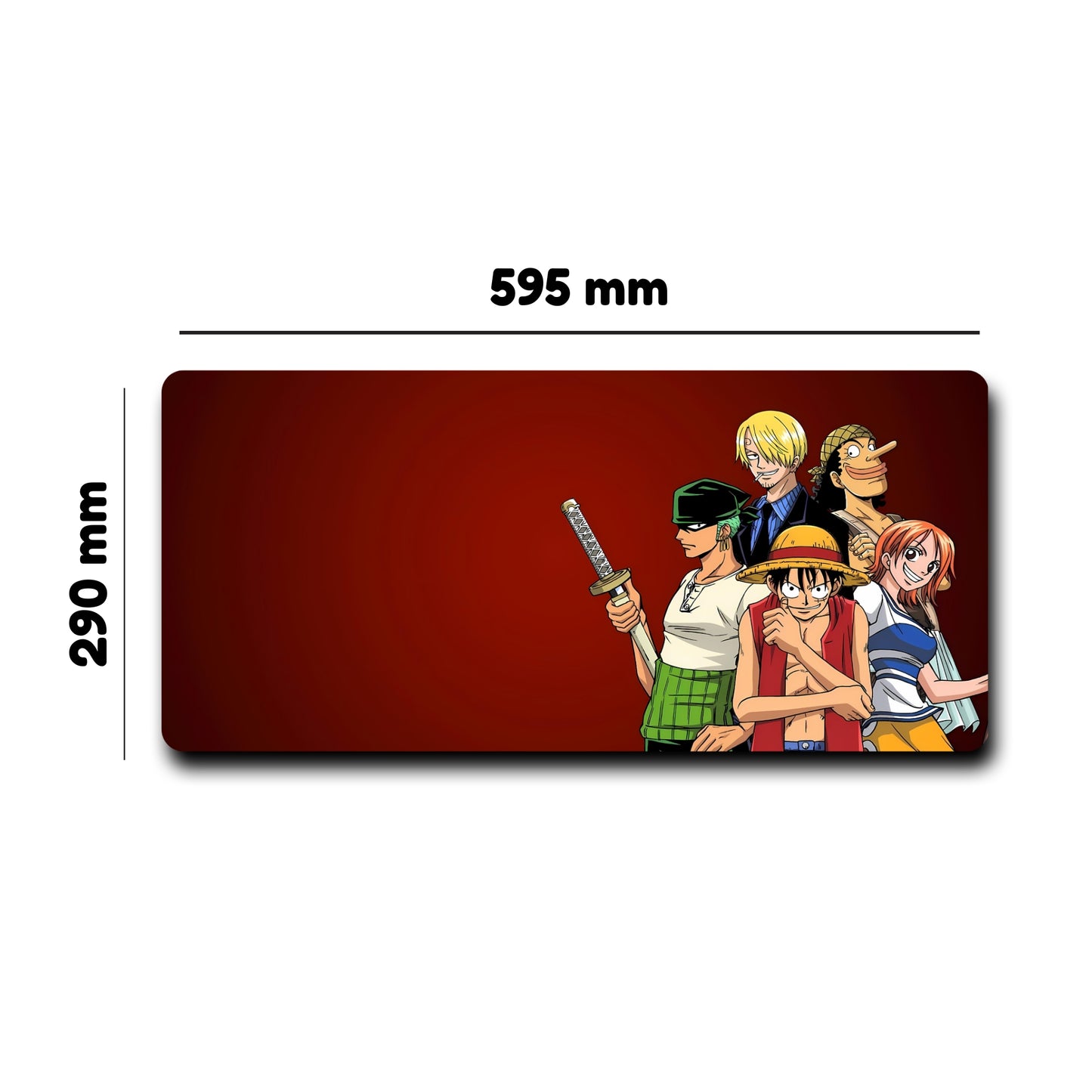 One Piece Luffy Crewmates Mouse Pad (23 X 11 Inches) - Gaming Mouse Pad