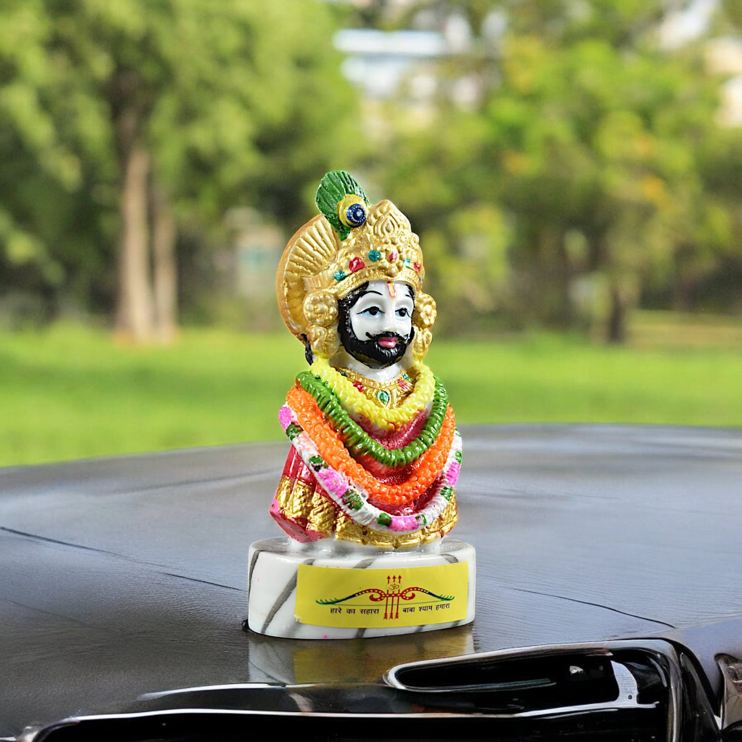 Marble Baba Khatu Shyam Ji Idol Statue (10 Cm)