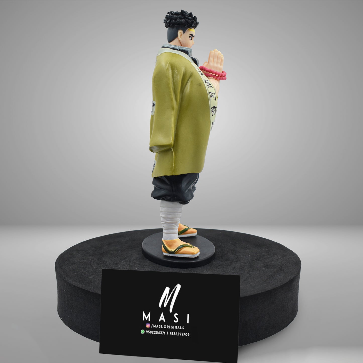 Demons Slayer Hashira Gyomie Action Figure With Stand Collectible - 18 Cm Height (Gyomei Himejima)