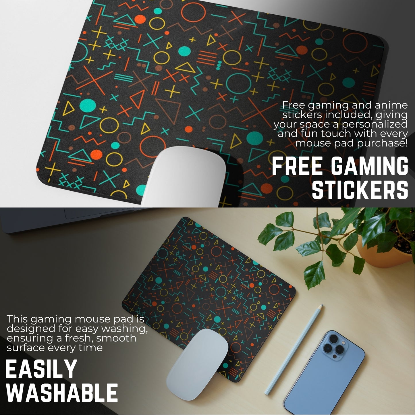 GAMING MOUSE PAD (9 X 7.5 INCHES) - GAMING AND OFFICE MOUSE PAD | RUBBER BASE MOUSE PAD
